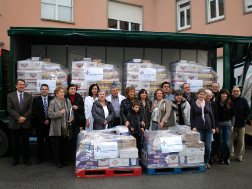 Acte de lliurament dels aliments a l'hospital de Palamós.