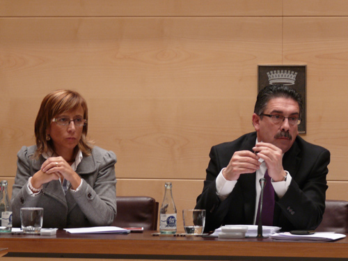Teresa Ferrés, en el Ple de la Diputació de Girona.