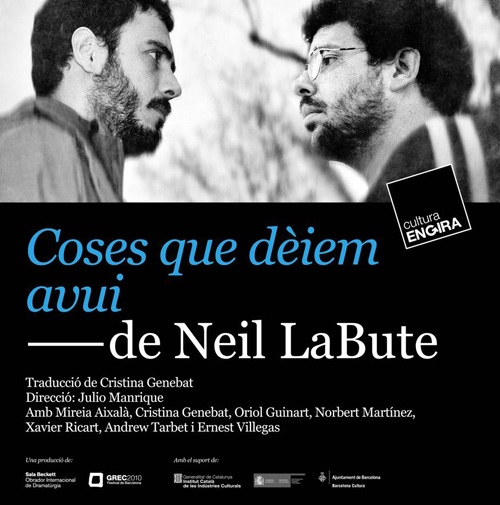 Cartell de l'obra 'Coses que dèiem avui'.