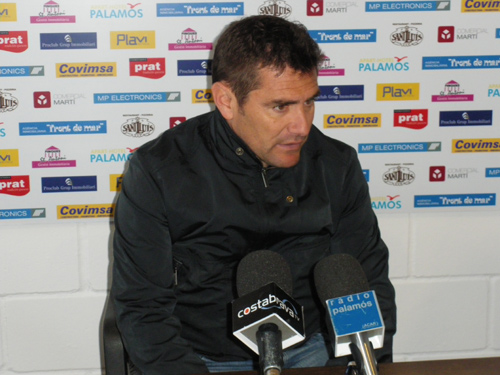 L'entrenador del Palamós Club de Futbol, Jordi Condom.