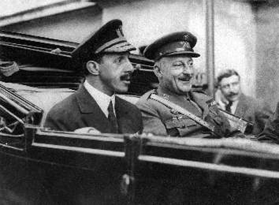 Primo de Rivera, en segon terme, amb el Rei Alfons XIII.