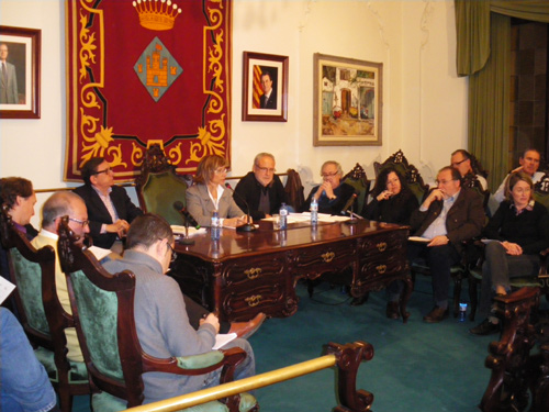Un moment del Ple celebrat ahir per l'Ajuntament de Palamós.