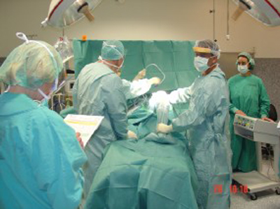 Activitat quirúrgica a l'hospital de Palamós.