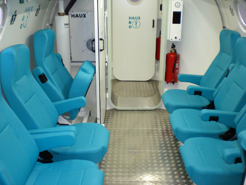 La cambra hiperbàrica de l'hospital de Palamós.