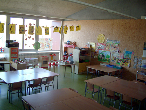 Una aula del col·legi públic Vila-romà de Palamós.