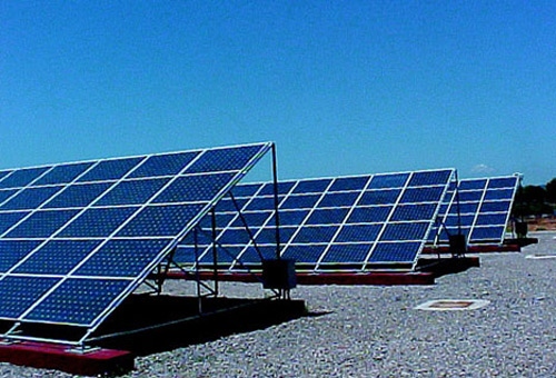 Una instal·lació d'energia solar.