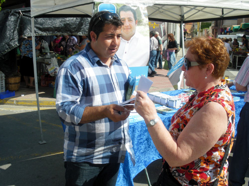 Ricard Fontanet, avui al mercat.