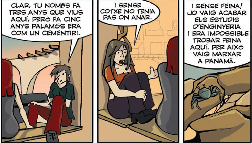 Un fragment del còmic editat per l'Entesa.