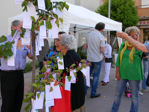 L'Arbre dels desitjos d'ERC, ahir.
