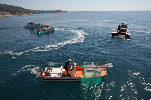 Embarcacions de l'Agència Catalana de l'Aigua, en una imatge d'arxiu.