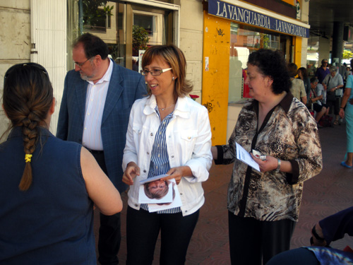 Teresa Ferrés, aquesta setmana, fent campanya.