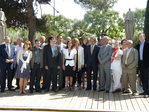 La candidatura de CiU a Palamós, amb el president de la federació, Artur Mas.