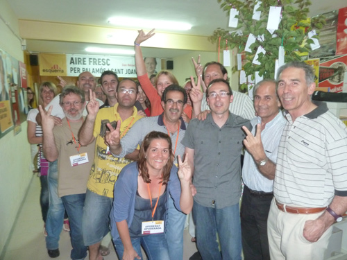 ERC celebra els bons resultats aconseguits a Palamós.