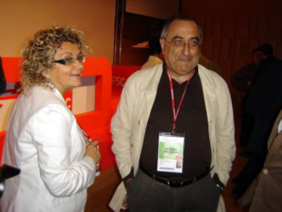 Marina Geli i Joaquim Nadal, presidenta i primer secretari del PSC a Girona.