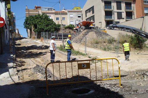 Primeres obres de la tercera fase del barri vell de Palamós.