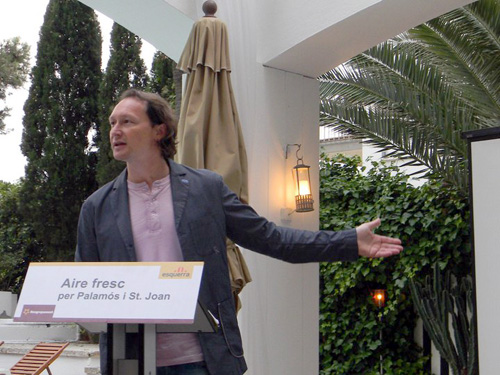 Dani Reixach, regidor electe d'ERC-Reagrupament, en un acte de la passada campanya electoral.