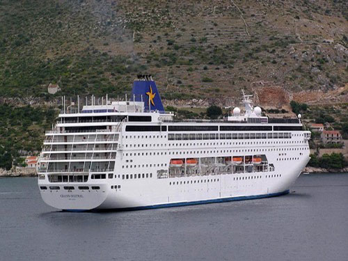 El Grand Mistral, en una imatge d'arxiu, no ha pogut atracar avui a Palamós.