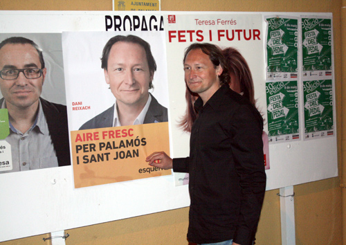 Dani Reixach, el dia de l'inici de la campanya electoral.
