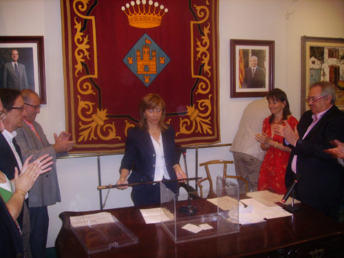 Teresa Ferrés, quan la van proclamar alcaldessa de Palamós, ara fa quatre anys.