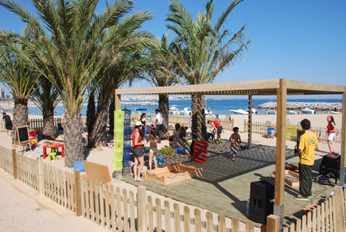 L'espai del Club Infantil de Platja, a Sant Antoni.