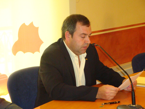 El nou president del Consell Comarcal del Baix Empordà, Joan Català, avui en la presa de possessió.
