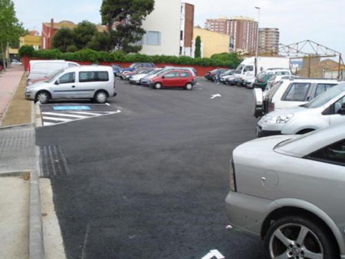 L'aparcament del carrer del Terç dels Napolitans.