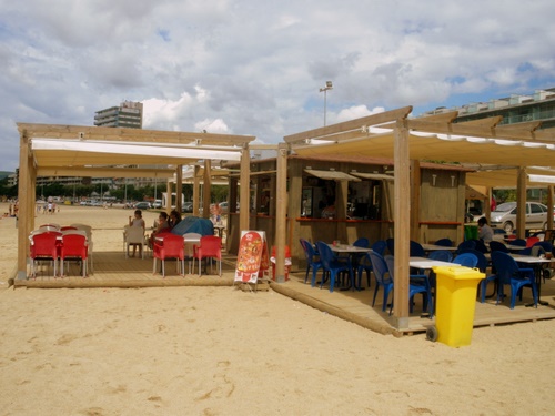 Un xiringuito de la platja Gran de Palamós, aquesta setmana.