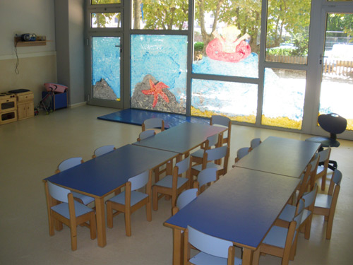 Una aula de la llar d'infants municipal de Palamós.
