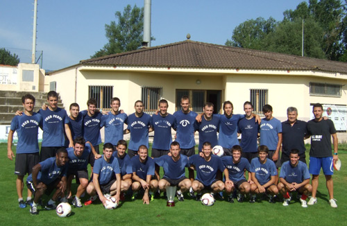 La Unió Esportiva Olot, pròxim rival del Palamós al Trofeu Gaspar Matas.