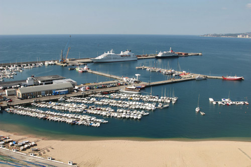 Vista aèria del port de Palamós.