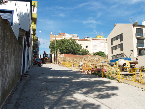 Obres al carrer Roger de Flor.