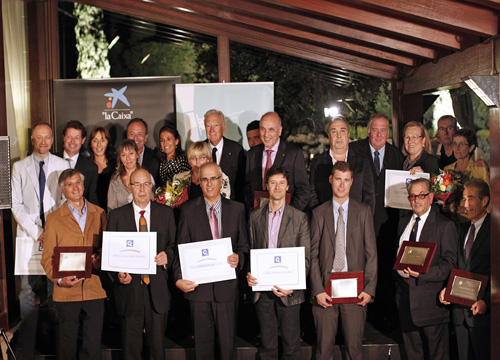 Els premiats en la festa del gremi d'hostaleria de la Costa Brava Centre.