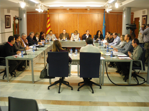 Imatge del Ple celebrat ahir per l'Ajuntament de Palamós.