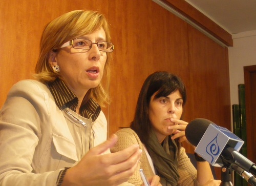 L'alcaldessa de Palamós, Teresa Ferrés, en l'acte de presentació del Consell.