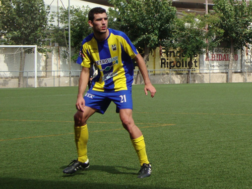 Narcís Barrera, autor del gol a Peralada. (Foto: Sergi Cortés).