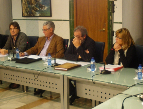 El grup municipal de CiU durant un Ple.