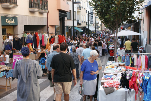 Una de les fires comercials que es fan durant l'any a Palamós.