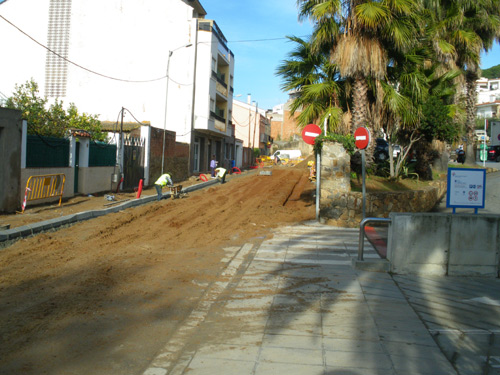 La zona d'obres on ahir hi va haver l'avaria.