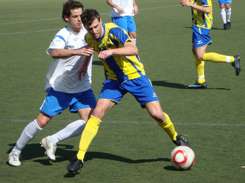 Jaume Duran en un partit davant el Premià, en una imatge d'arxiu. (Foto: Sergi Cortés).