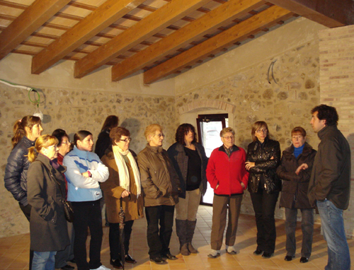 Imatge de la visita al Mas Guàrdies, aquesta setmana.