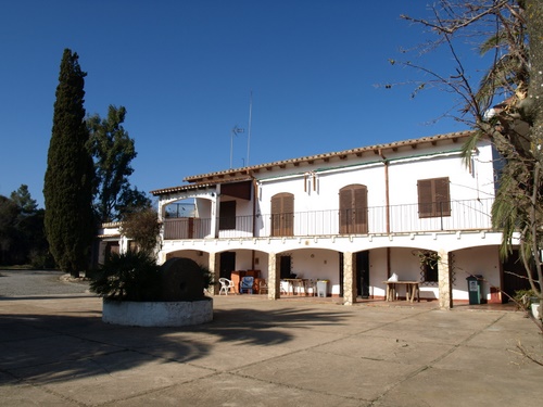 Un aspecte de Can Pere Tià, des del pati interior.