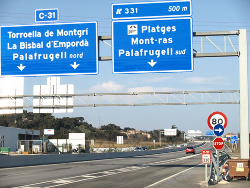 La C-31 de Palamós a Palafrugell, avui.