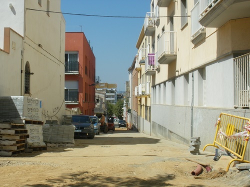 Obres al carrer de la Prosperitat, en una imatge d'arxiu.