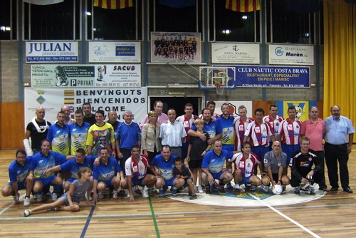 Homenatge a Jordi Ors, impulsor del futbol sala a Palamós, l'any passat.