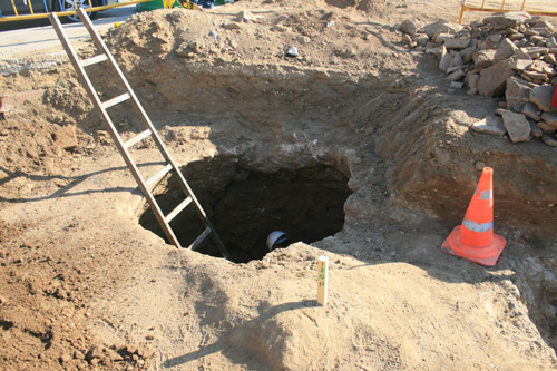 Una de les sitges romanes que s'excaven a la zona de Mas Guàrdies.