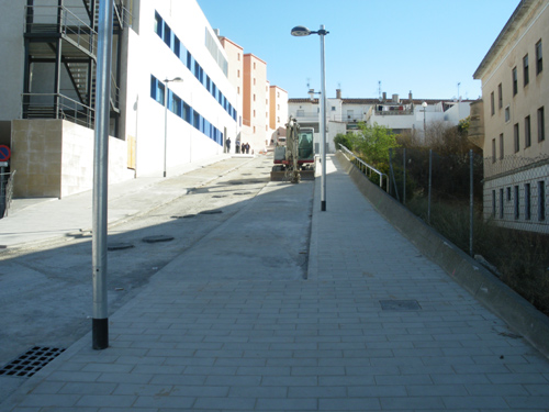 El carrer de Lleida, un dels darrers vials remodelats pel projecte 'Palamós millora'.