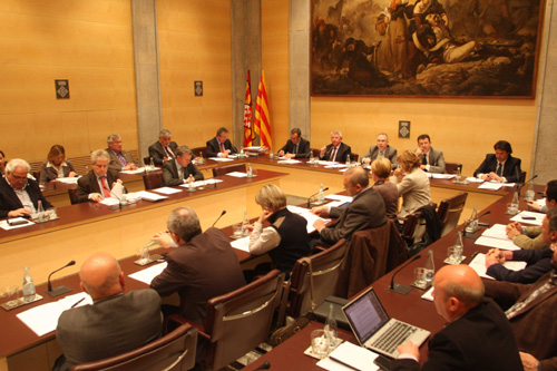 El Ple de la Diputació de Girona, reunit ahir.