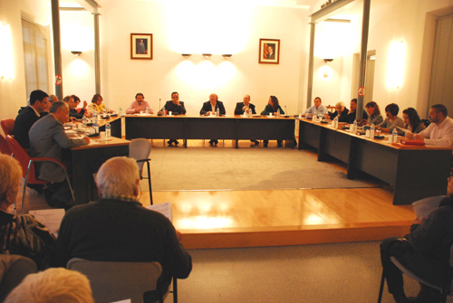 El Ple de l'Ajuntament de Calonge, ahir a la nit.