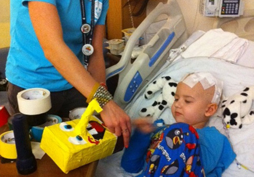 Una imatge d'en Richi a l'hospital de Boston.