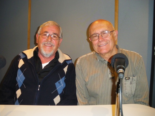 Òscar Oliu i Josep M. Serra, vicepresident i president de l'Associació Gent Gran de Palamós.